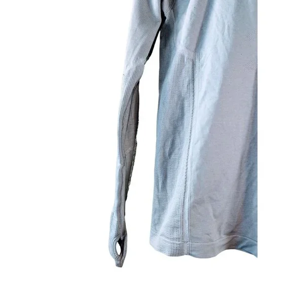 Athleta Small Light Grey Long Sleeve Athletic Shirt - Picture 5 of 9